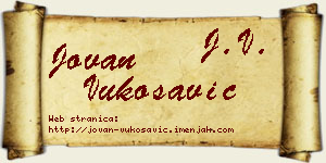 Jovan Vukosavić vizit kartica